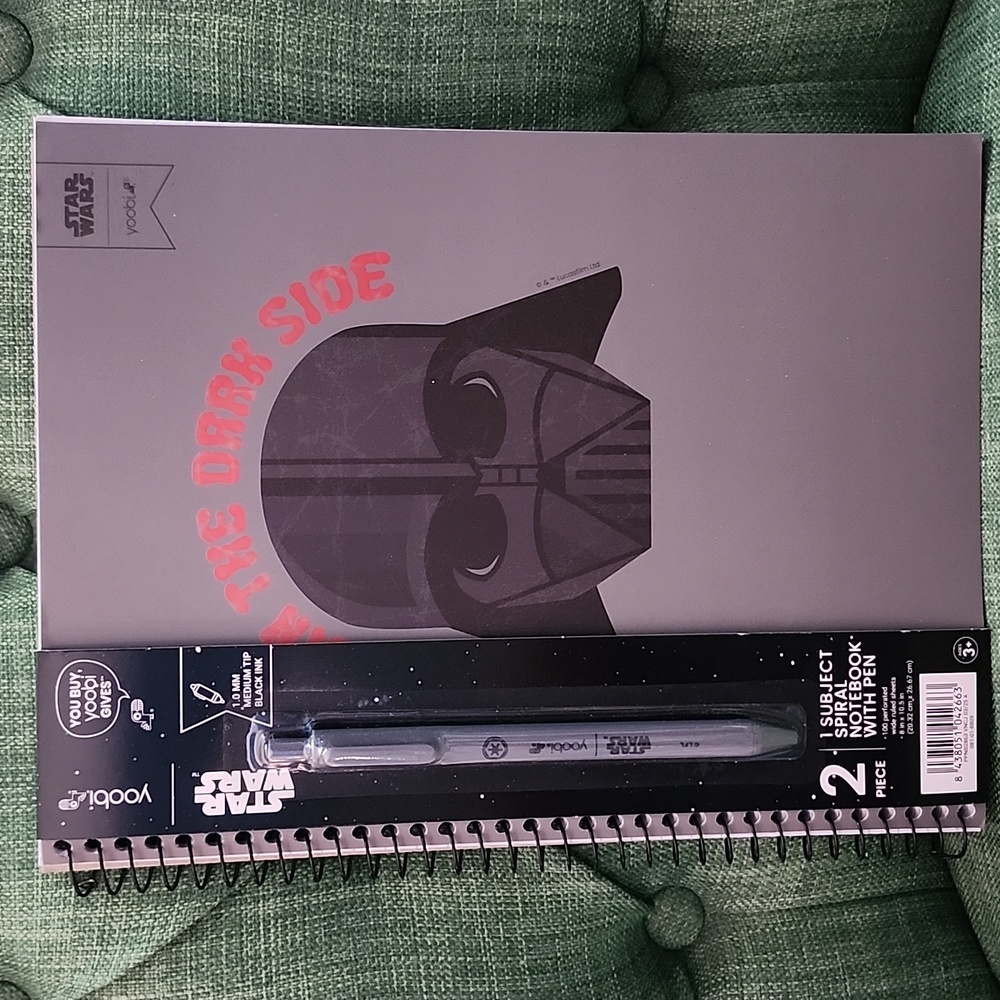 Yoobi Star Wars Gray Spiral Notebook with Pen